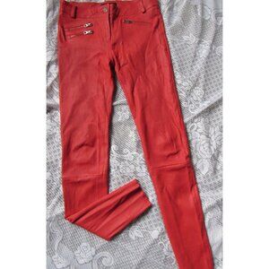 Mackage Miki Stretch Leather Pants in Salmon color (Size 6 ) Zip Pockets